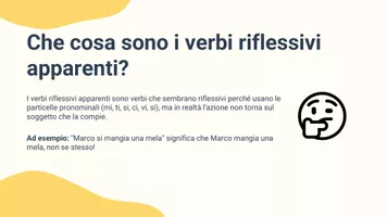 anteprima - Presentazioni / Lavagne - Riconoscere i verbi riflessivi apparenti nelle frasi. - Pagina 2