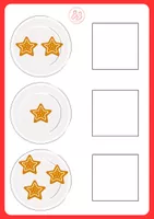 Vorschau - Stationenlernen - Klettmappe Lebkuchen zählen: Mengen 1-3 - Seite 1