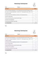 Vorschau - Arbeitsblätter - Bewertung für Küchenpraxis - Deckblatt