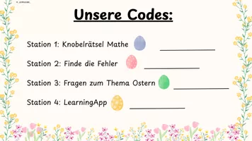 Vorschau - Stationenlernen - Materialpaket digitaler Rätselraum Oster Rallye (Klasse 2 Wiederholung Deutsch/Mathe) - Seite 1