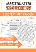 Vorschau - Arbeitsblätter - Sequencer Musik Lesetext mit Richtig Falsch Multiple Choice und Offenen Fragen - Deckblatt