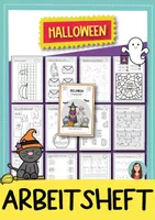 Vorschau - Arbeitsblätter - Halloween Lernheft Vorschule – Arbeitsblätter für Mathematik, Deutsch & Feinmotorik - Deckblatt