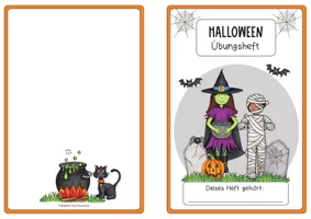 Vorschau - Arbeitsblätter - Halloween Lernheft Vorschule – Arbeitsblätter für Mathematik, Deutsch & Feinmotorik - Seite 1