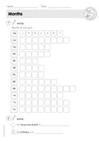 Vorschau - Arbeitsblätter - Months: Arbeitsblätter mit Lösung (Monate) - Seite 2