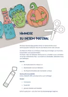 Vorschau - Mal- und Bastelvorlagen - Gruseliger Kranz - Halloween Basteln - Halloween Bastelvorlage - Kl.3-4 || Kunst Halloween Kunst - Basteln Halloween Basteln - Seite 1