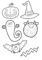 Vorschau - Mal- und Bastelvorlagen - Gruseliger Kranz - Halloween Basteln - Halloween Bastelvorlage - Kl.3-4 || Kunst Halloween Kunst - Basteln Halloween Basteln - Seite 3