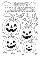 Vorschau - Mal- und Bastelvorlagen - Ausmalbilder Halloween - Seite 2