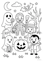Vorschau - Mal- und Bastelvorlagen - Ausmalbilder Halloween - Seite 3