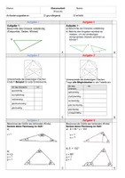 Vorschau - Klassenarbeiten - Klassenarbeit Dreiecke Klasse 8 - Deckblatt