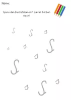 Buchstabe Ss in Schreibschrift – Unterrichtsmaterial im Fach Deutsch