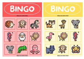Vista previa - Juegos / Gamificación - Bingo de animales - página 1
