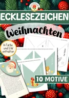 Vorschau - Mal- und Bastelvorlagen - Eck-Lesezeichen basteln - Weihnachten - Deckblatt