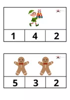 Vista previa - Refuerzo / NEE / Materiales de apoyo - Asociación número- cantidad navidad - página 1