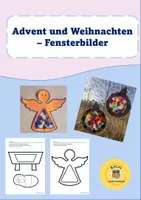 Vorschau - Mal- und Bastelvorlagen - Advent und Weihnachten – Fensterbilder - Deckblatt