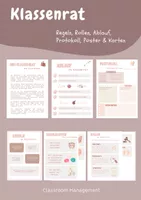 Vorschau - Merkblätter - Klassenrat Materialpaket – Regeln, Rollen, Ablauf, Protokoll, Poster & Karten - Deckblatt