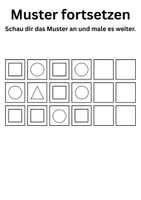 Vorschau - Arbeitsblätter - Muster fortsetzen – 10 Arbeitsblätter (Klasse 1) - Deckblatt