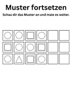 Vorschau - Arbeitsblätter - Muster fortsetzen – 10 Arbeitsblätter (Klasse 1) - Seite 1