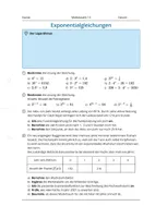 Vorschau - Arbeitsblätter - Materialpaket: Potenz- und Exponentialfunktionen - Deckblatt