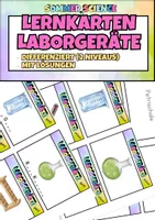 Vorschau - Spiele - Laborgeräte Unterricht Chemie – Lernkarten differenziert (2 Niveaustufen) - Deckblatt