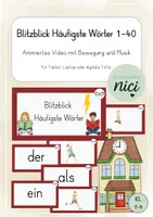 Vorschau - Videos - Blitzblick Häufigste Wörter 1 - Animiertes Video - Deckblatt