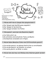 Vorschau - Arbeitsblätter - Mathematik-Quiz – Denken & Knobeln - Seite 1