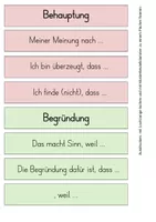 Vorschau - Anderer Materialtyp - Argumentationsfächer - Satzstarter für Argumente - Seite 2