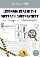 Vorschau - Arbeitsblätter - Lesekrimi - Klasse 2-4 vierfach differenziert! - Deckblatt