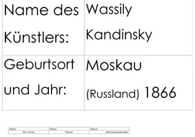 Vorschau - Arbeitsblätter - Der Künstler Wassily Kandinsky - Seite 3