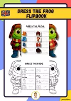 Vorschau - Mal- und Bastelvorlagen - Dress the Frog Flipbook - Deckblatt