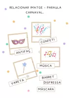 Vista previa - Tarjetas / Manipulativos - RELACIÓ IMATGE - PARAULA (CARNAVAL) - Portada