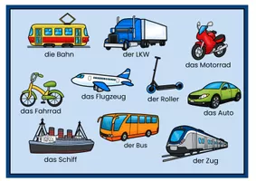 Vorschau - Arbeitsblätter - Spiel | Verkehrsmittel | Was fehlt? | A1 A2 | DaF DaZ - Seite 2