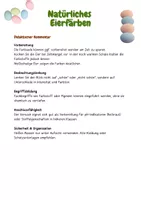 Vorschau - Arbeitsblätter - Experimente zu Ostern - Natürliches Eierfärben (Klasse 5-6) - Seite 1