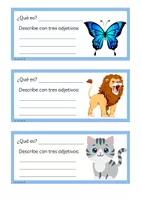 Vista previa - Hojas de trabajo - Describir con adjetivos - página 1