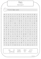 Vorschau - Arbeitsblätter - Word Search (3./4. Klasse, Englisch) - Seite 1