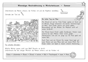 Vorschau - Arbeitsblätter - Wimmeliges Abschreibtraining in Wortartenhausen: XXL Sparpaket (Frühling, Ostern, Sommer & mehr / wachsend) - Deutsch - Kl. 3/4 - Seite 3