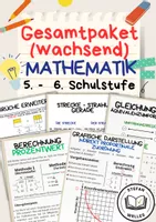 Vorschau - Arbeitsblätter - Sparpaket - Mathematik - 5.-6. Schulstufe (wachsend) - Deckblatt