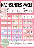 Vorschau - Spiele - Stop and Swap (wachsendes) Materialpaket Deutsch/Sachunterricht (Quiz) - Deckblatt