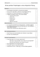 Projektprüfung Merkblatt Projektmappe – Unterrichtsmaterial in den ...