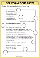 BRIEFE - Der förmliche Brief (Klettübung/Legeübung ...