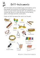 Orff-Instrumente, Carl Orff, Musikunterricht, Musik, Übungen, Klasse 1 ...
