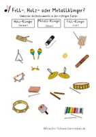 Orff-Instrumente, Carl Orff, Musikunterricht, Musik, Übungen, Klasse 1 ...