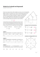 Winkel im Gradmaß und Bogenmaß – Unterrichtsmaterial im Fach Mathematik