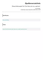 Übung Inhaltsangabe Text