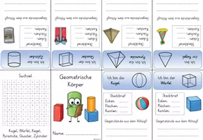 Faltheft geometrische Körper Mathe Klasse 1 und 2 – Unterrichtsmaterial ...