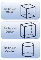 Geometrische Körper Mathe Klasse 1 und 2 – Unterrichtsmaterial im Fach ...