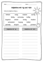 Adjektive mit -ig und -lich, -los, -sam, -bar und -isch ...