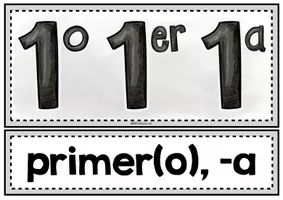 Los números ordinales - Wort-Bild-Karten bis décimo/-a ...