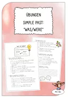 Übungen zum Simple Past - was/were – Unterrichtsmaterial im Fach Englisch