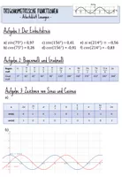 Arbeitsblatt mit Lösungen: Sinus und Cosinus / Kosinus am Einheitskreis ...