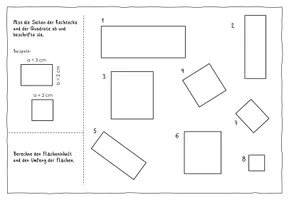 Flächeninhalt und Umfang berechnen - Rechteck und Quadrat ...